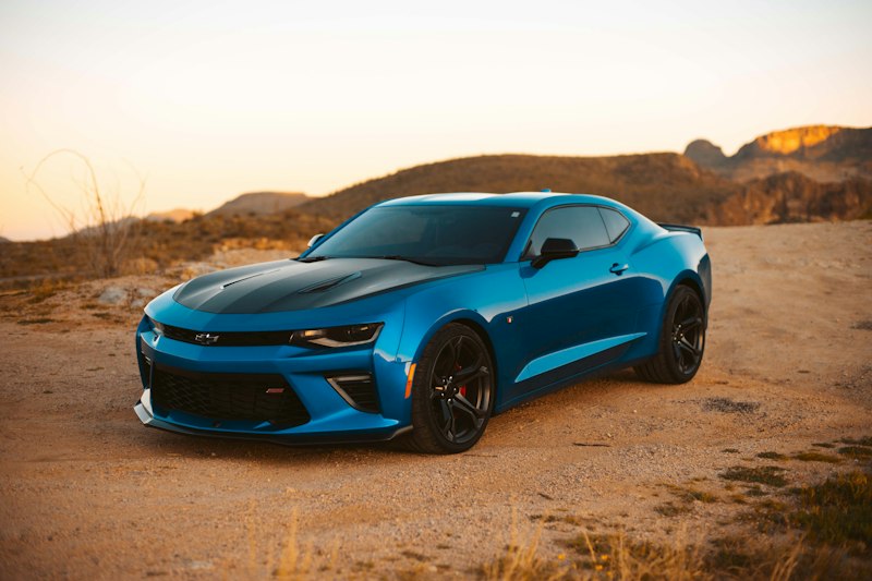 Sports car with performance suspension
